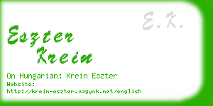 eszter krein business card